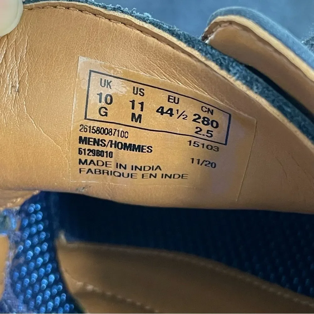 Clarks Bayhill Plain Blue Nubuck Leather‎ Oxfords Men’s Size US 11M / EU 44.5